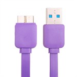 USB 3.0 Fladkabel - 1M (Lilla)